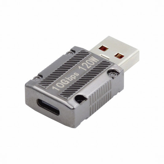 USB-C USB 3.1 Type C Female to USB 3.0 A Male 10Gbps Data 120W Power Adapter Alloy Shell for Laptop Tablet Mobile Phone UC-067-SL