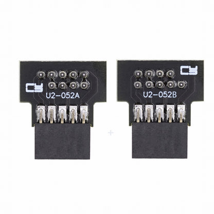 1set Down & Up Angled USB 2.0 10Pin 9Pin Header Male to Female Extension Adapter 90 Degree for Motherboard U2-052