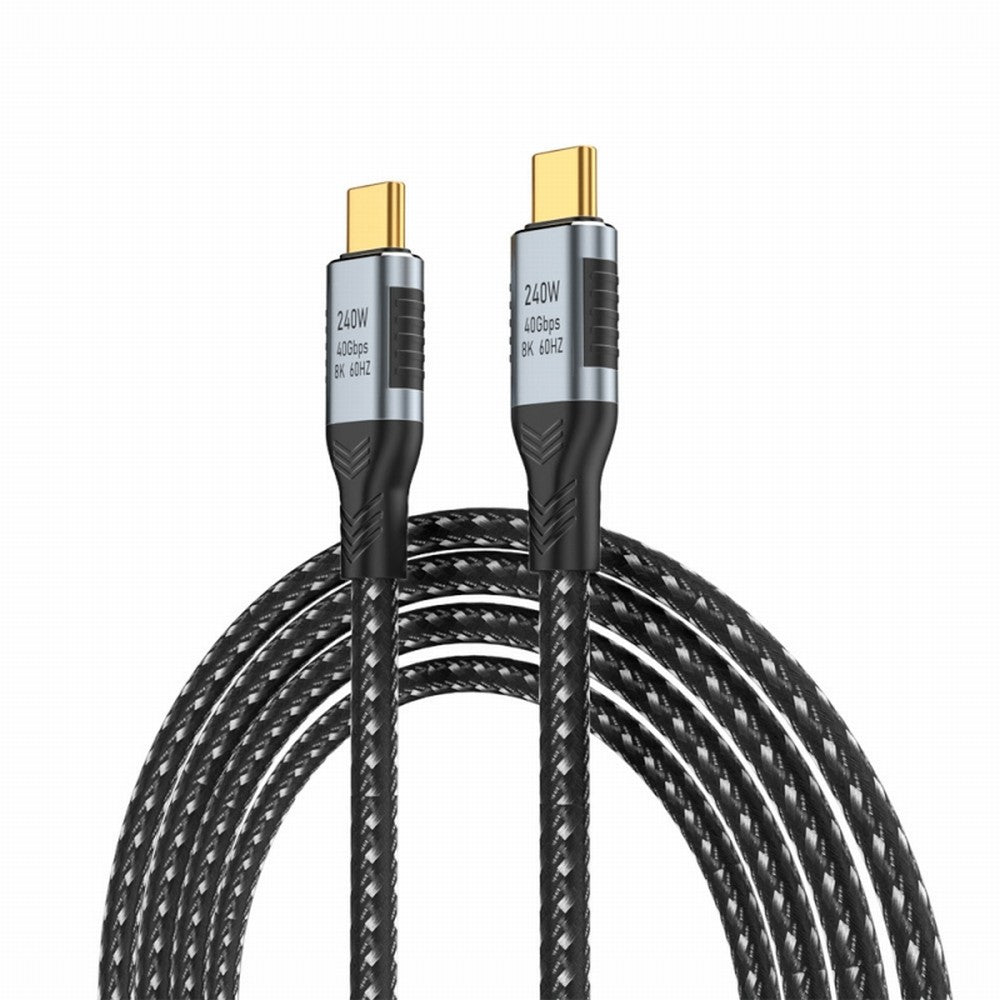 USB-C 240W USB4 Cable 40Gbps USB3.1 100W 8K@60Hz 5K USB4.0 Compatible with Thunderbolt3/4 CC-UC-074