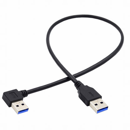 Angled USB 3.0 Type-A Male to Straight 3.0 Type-A Male Data 5Gbps Cable 90 Degree Left Angled 40cm U3-069-LE