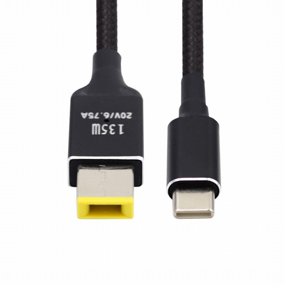 Type-C USB-C 135W to DC Rectangle 11.0*4.5mm Power PD Charge Cable for Thinkpad X1 Legion Y7000P Laptop DC20V 6.25A UC-106-DC135W