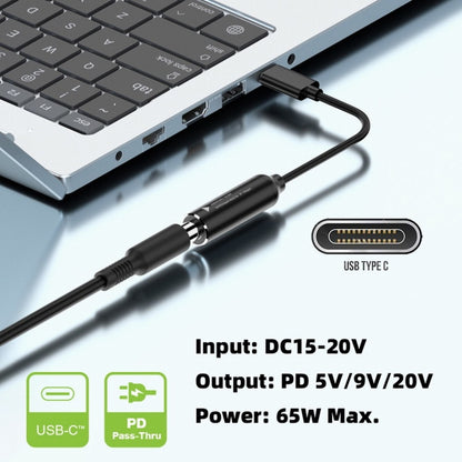 DC Jack 2.5x0.7mm Input to USB-C Type-C Power Plug Charge Cable for Laptop Phone PD9V 5V 20V UC-149-2507MM