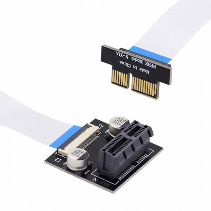 Low Profile PCI-E Express 1X Slot Riser Card Extender Extension Ribbon Flex Relocate Cable 10cm 90 Degree Angled EP-017