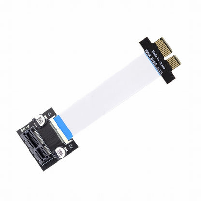 Low Profile PCI-E Express 1X Slot Riser Card Extender Extension Ribbon Flex Relocate Cable 10cm 90 Degree Angled EP-017
