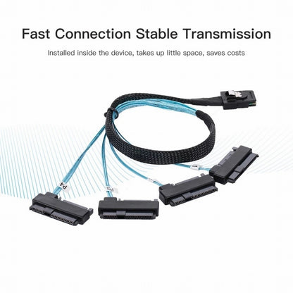 Internal 36 Pin Mini SAS SFF-8087 Host to 4 SFF-8482 Target SAS Disk IDE Power Cable 100cm SF-002-1.0M