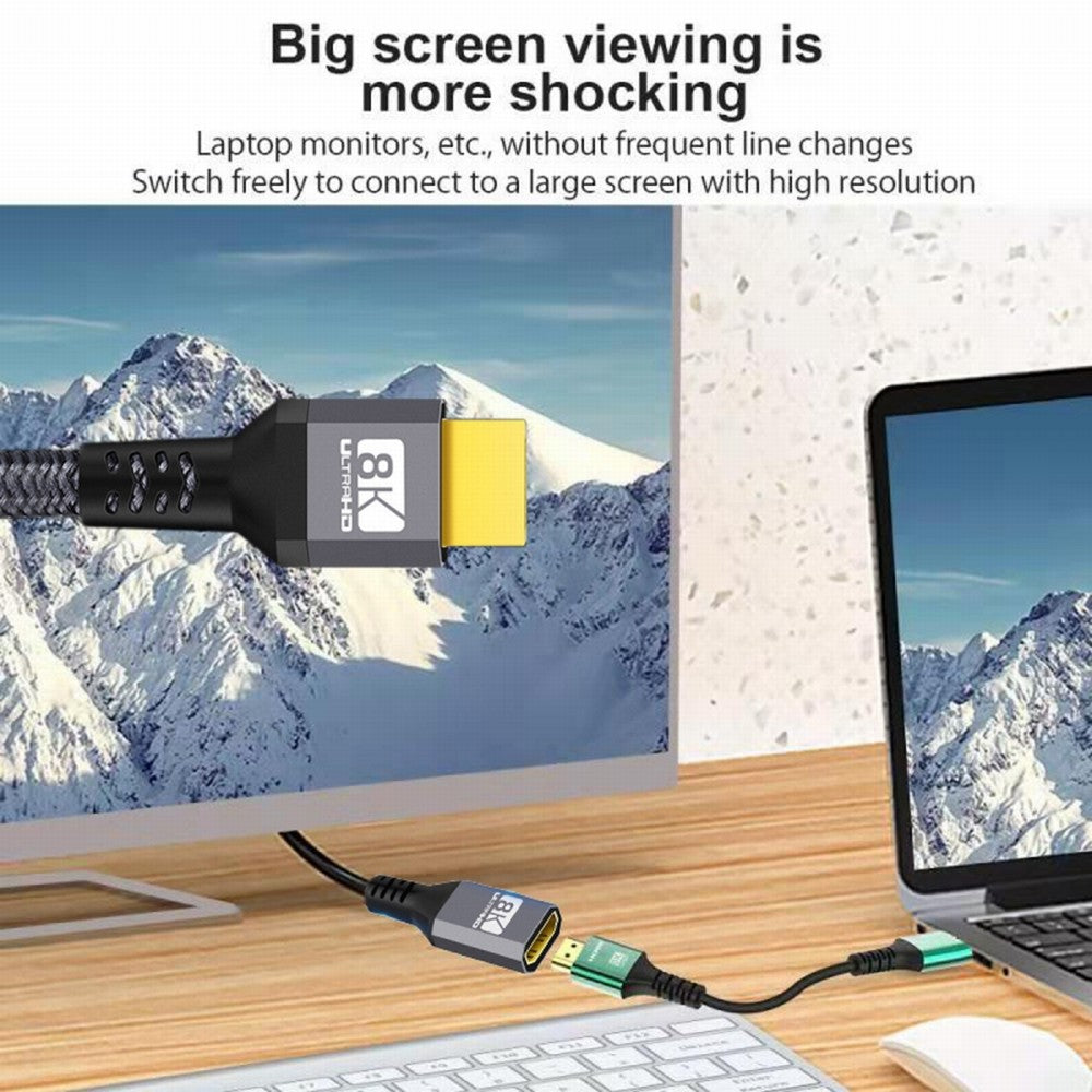 HDMI 2.1 UHD 8K Extension Cable Male to Female Ultra-HD 8K 60hz 4K 120hz Cable 48Gbs with Audio 3D HDMI Cord CC-HD-017