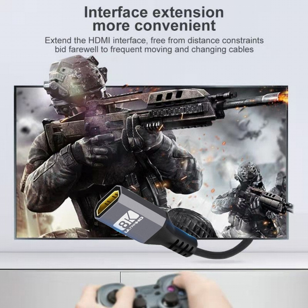 HDMI 2.1 UHD 8K Extension Cable Male to Female Ultra-HD 8K 60hz 4K 120hz Cable 48Gbs with Audio 3D HDMI Cord CC-HD-017