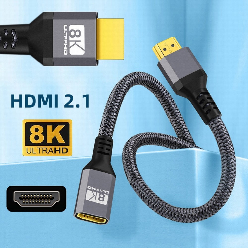 HDMI 2.1 UHD 8K Extension Cable Male to Female Ultra-HD 8K 60hz 4K 120hz Cable 48Gbs with Audio 3D HDMI Cord CC-HD-017