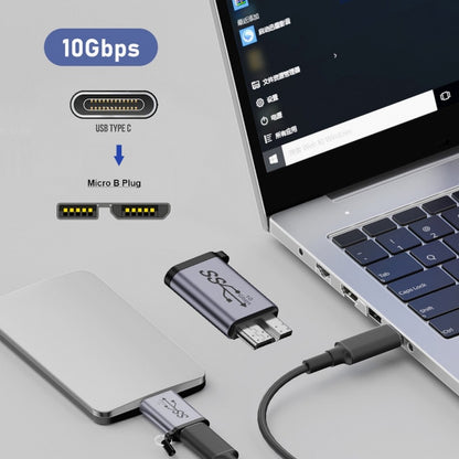 USB-C USB 3.1 Type C Female to Micro USB 3.0 Male Data Adapter 10Gbps Data Power with Chain for Laptop SSD Disk UC-082-MMCC