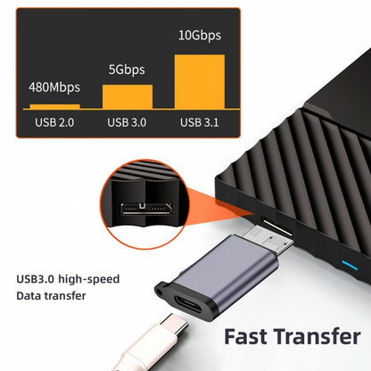 USB-C USB 3.1 Type C Female to Micro USB 3.0 Male Data Adapter 10Gbps Data Power with Chain for Laptop SSD Disk UC-082-MMCC