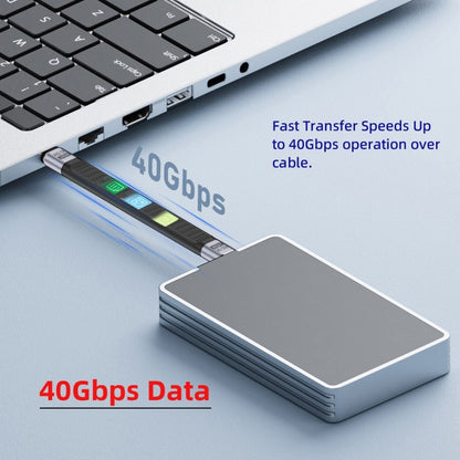 240W Type-C USB-C Male to Male USB4 40Gbps 100W 8K Flat Slim FPC Data Cable for Laptop Phone 13cm UC-002-0.13W