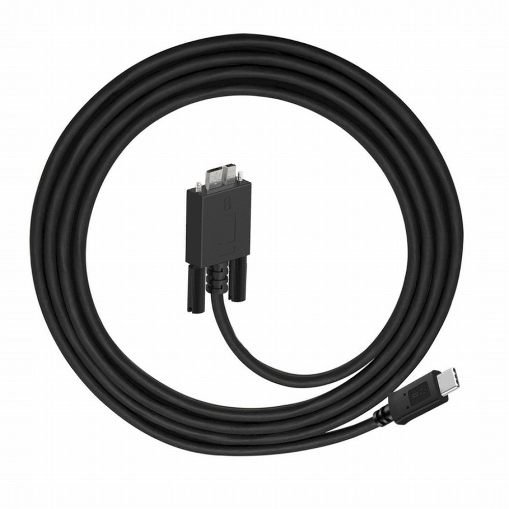 5Gbps USB-C Type-C Host to Micro USB3.0 Screw Mount Straight Cable for Industrial Camera Storage UC-105-BK