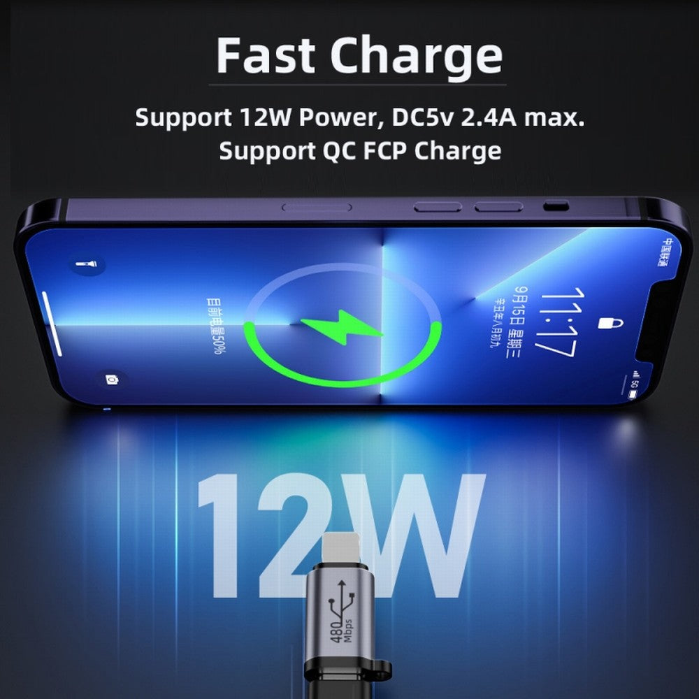 2pcs/lot USB2.0 Micro Female to Mini USB Type-C USB-C Male Power Adapter 480Mbps Data with Chain Holes UC-091-MF