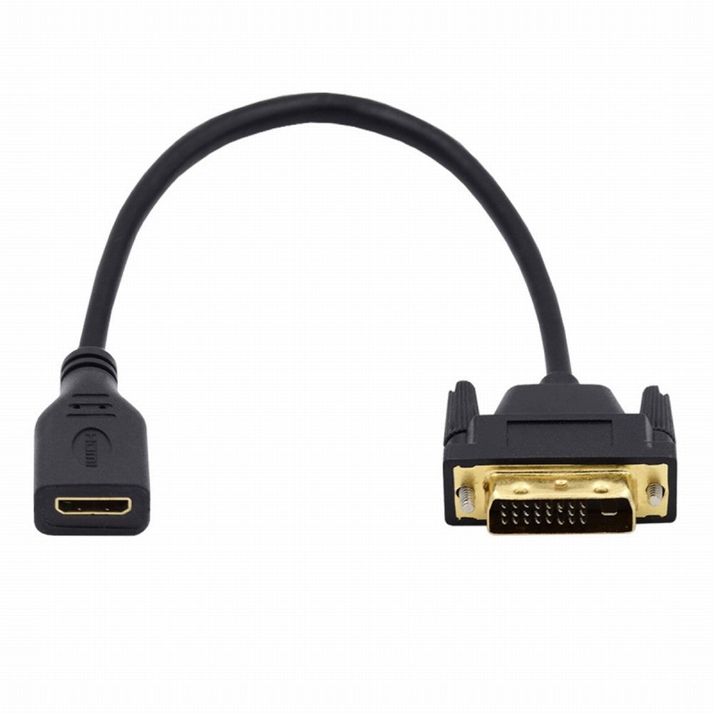 DVI 24+1 Male to Mini HDMI 1.4 Type-C 4K Female Extension Cable for Computer HDTV Graphics Card UHD HD-025-CF