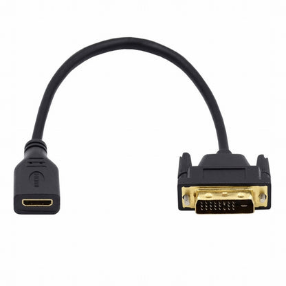 DVI 24+1 Male to Mini HDMI 1.4 Type-C 4K Female Extension Cable for Computer HDTV Graphics Card UHD HD-025-CF