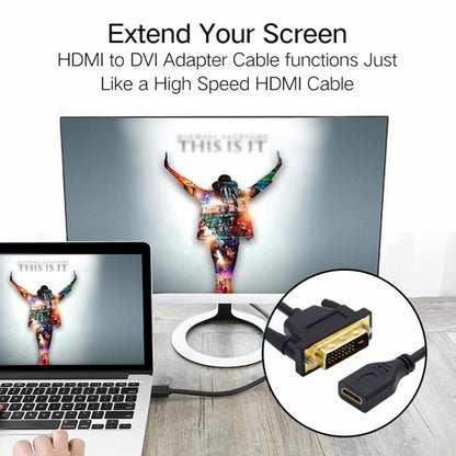 DVI 24+1 Male to Mini HDMI 1.4 Type-C 4K Female Extension Cable for Computer HDTV Graphics Card UHD HD-025-CF