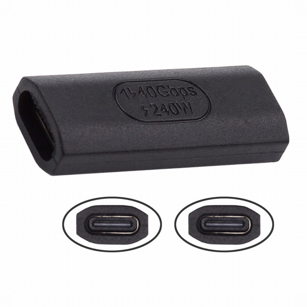 USB4 Type C Female to Female Extension 240W Power 40Gbps Data 8K Video Extender Adapter for NS Phone Laptop UC-103-FF