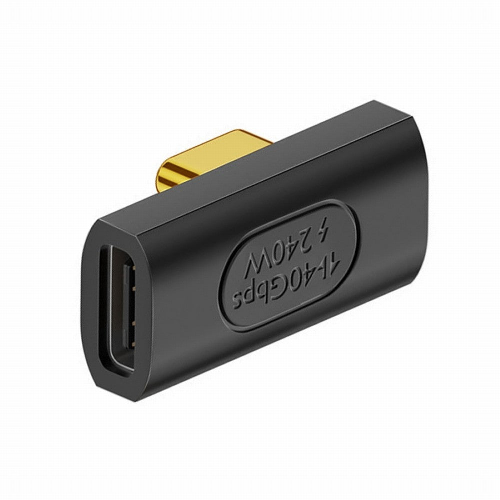 USB4 Type C Male to Female Extension 240W Power 40Gbps Data 8K Video Adapter Low Profile Left Right Angled for NS Phone Laptop UC-103-LP
