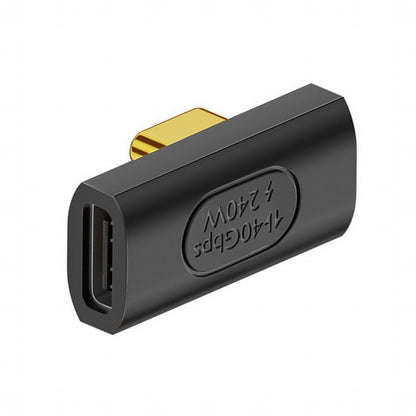 USB4 Type C Male to Female Extension 240W Power 40Gbps Data 8K Video Adapter Low Profile Left Right Angled for NS Phone Laptop UC-103-LP