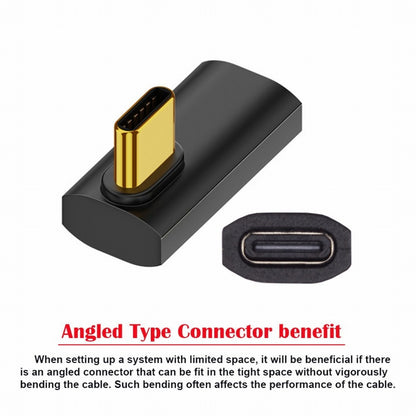 USB4 Type C Male to Female Extension 240W Power 40Gbps Data 8K Video Adapter Low Profile Left Right Angled for NS Phone Laptop UC-103-LP