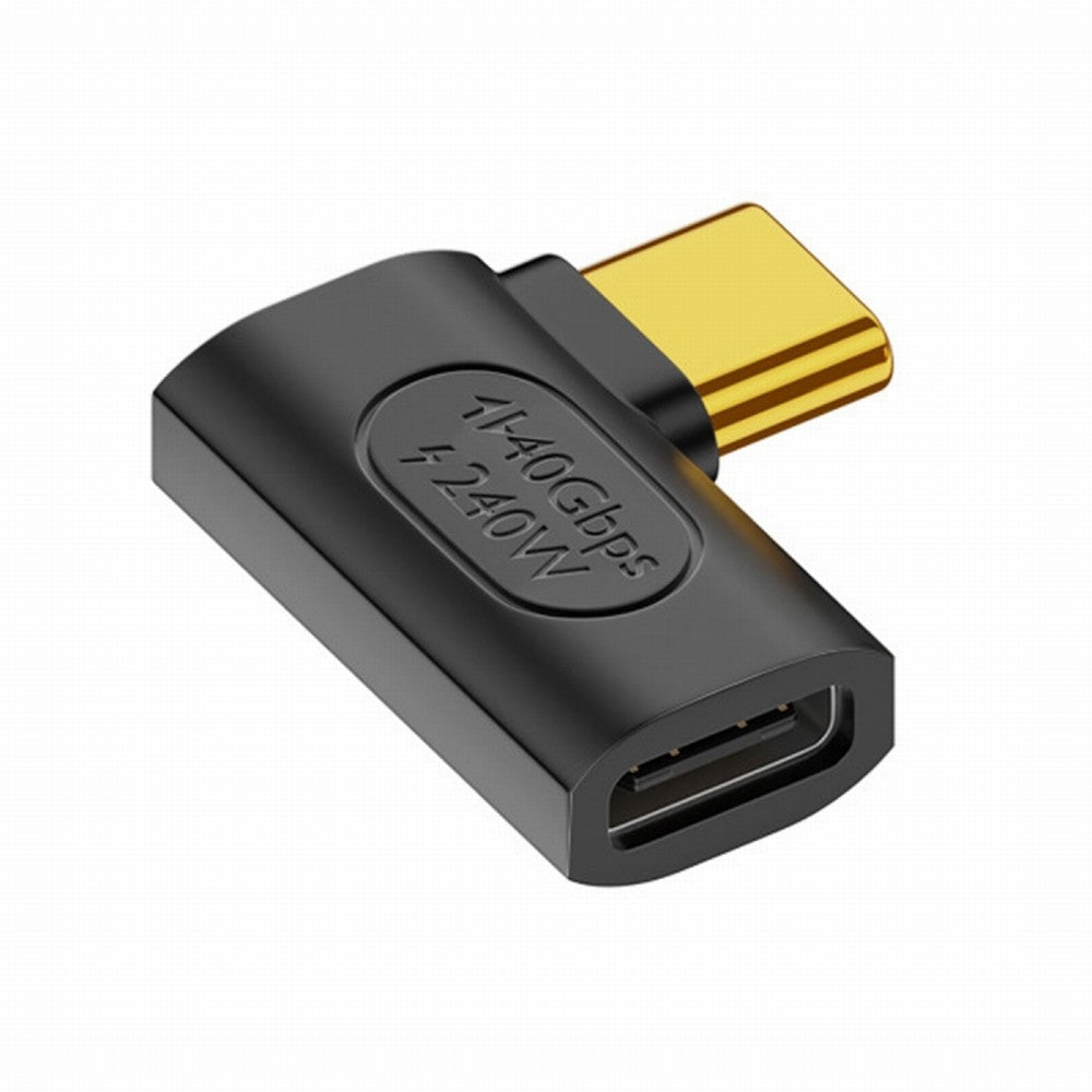 USB4 Type C Male to Female Extension 240W Power 40Gbps Data 8K Video Adapter Left Right Angled for NS Phone Laptop UC-103-RI