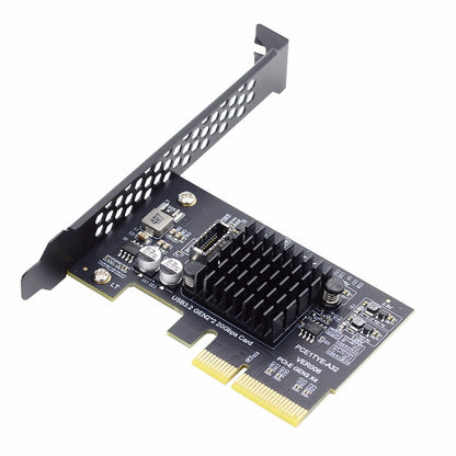 USB 3.2 Gen2 Type-E 20Gbps Front Panel Socket to PCI-E 4X Express Card Adapter for Desktop Motherboard UC-104-EF