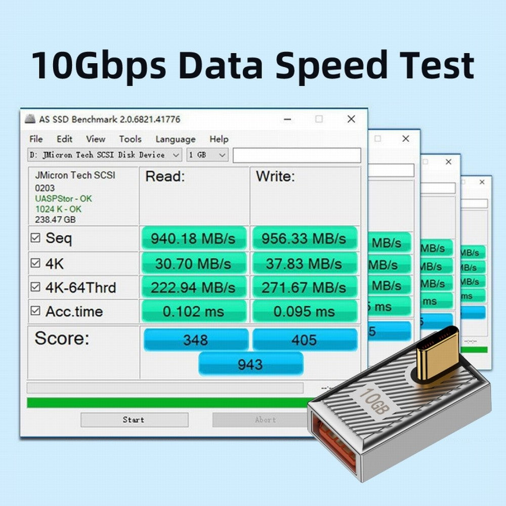 USB-C USB 3.1 Type C Male to USB 3.0 A Female 10Gbps OTG Data 120W Power Low Profile Angled Adapter Alloy Shell Mecha Cyberpunk Style UC-017-LP