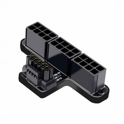 12VHPWR ATX3.0 PCI-E 5.0 Power Modular to Three ATX 8P Adapter for 4080 5090TI 16Pin 12+4P Graphics Card Up Angled 90 Degree PW-048-UP
