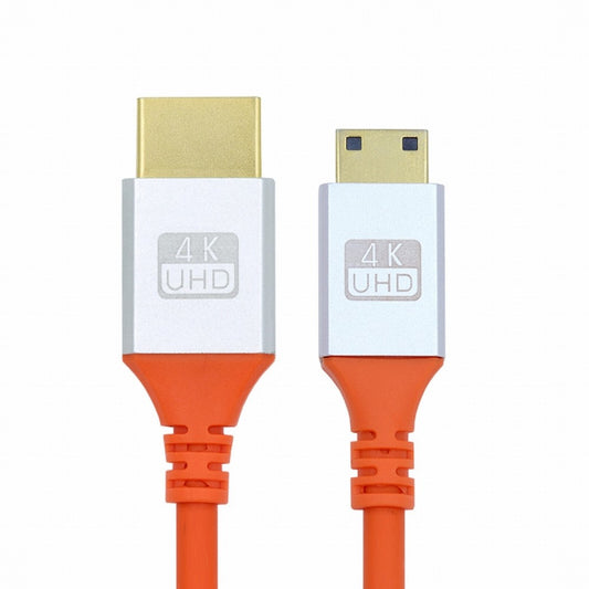 Mini HDMI 4K to HDMI Ultra Soft High Flex HDTV Cable Hyper Super Flexible Cord High Speed Type-A Male to Male for Computer HDTV CC-HD-010