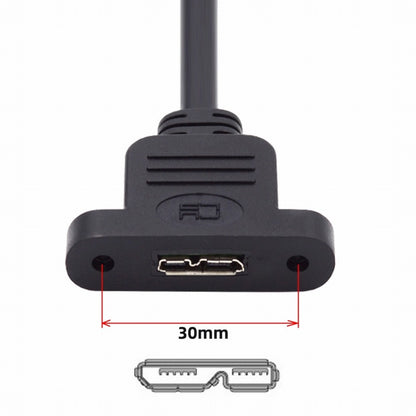 Type-A USB 3.0 Male to Micro 3.0 Type-B Female Screw Mount Type Extension Cable 5Gbps U3-083-AM