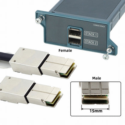 20Gbps 40Gbps FlexStack Stacking Cable CAB-STK-E-0.5M Compatible for Catalyst 2960S 2960X 2960XR Networking Switch SF-073-0.5M