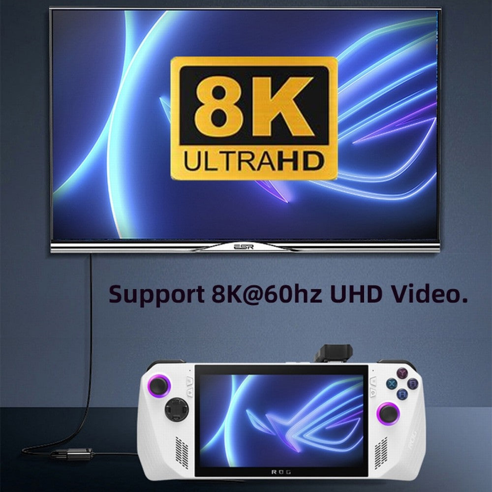 20Gbps USB3.1 Type C Male to Female Power Data Video Adapter Opposite U Shape Back Angled Compatible with ROG Ally Steam Deck Phone NS Switch UC-068-OU