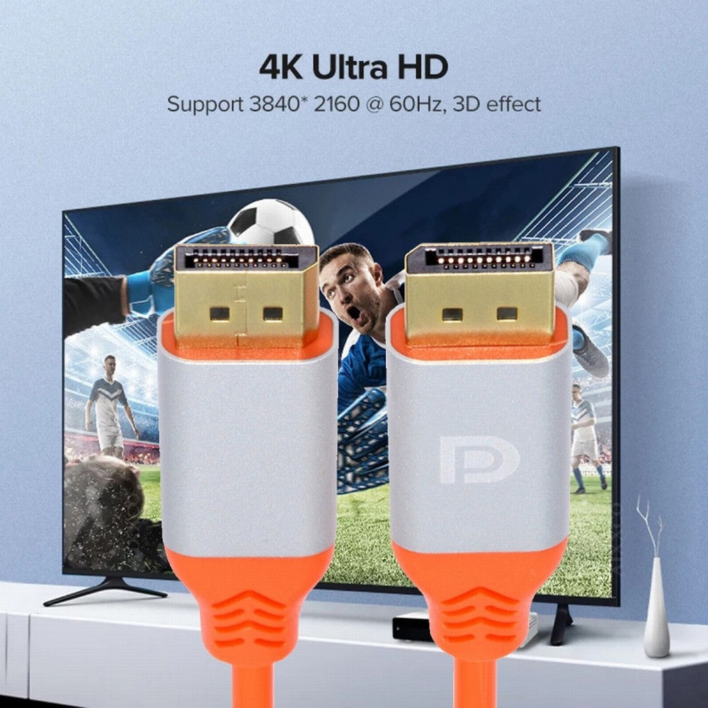DP 4K to DP Displayport Ultra Soft High Flex Monitor Cable Hyper Super Flexible Cord Male to Male for Computer Graphics Card CC-DP-004