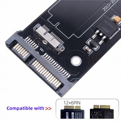 USB 3.0 to 12+6pin SSD HDD to SATA 22Pin Hard Disk Cartridge Drive for Apple 2010 2011 Macbook Air A1369 A1370 SSD U3-067+SA-071
