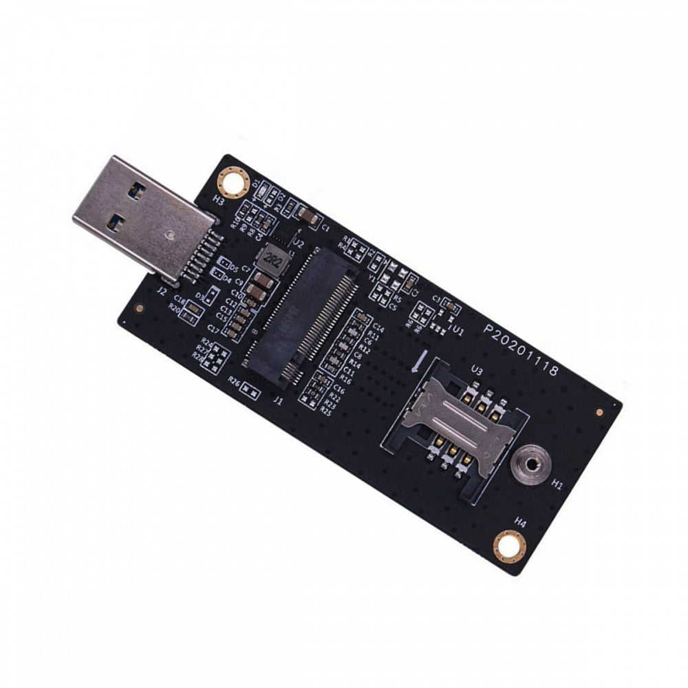 NGFF M.2 Key-B WWAN to USB 3.0 Adapter Riser Card w SIM Slot For 3G/4G/5G LTE Wireless Module Modem Card EP-026