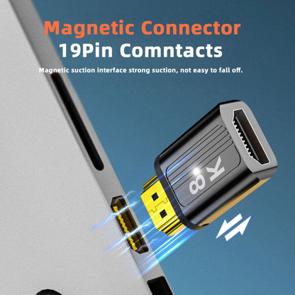 Magnetic Connector 8K Type-A HDMI 2.1 Male to Female Straight Video Adapter for Laptop HDTV HD-042-MF