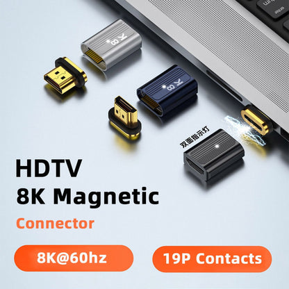 Magnetic Connector 8K Type-A HDMI 2.1 Male to Female Straight Video Adapter for Laptop HDTV HD-042-MF