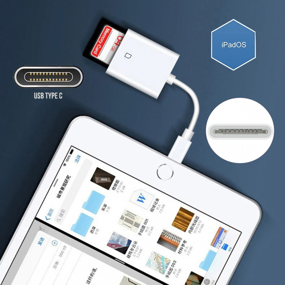 USB 2.0 Type C USB-C to Standard SD SDXC SDHC Card Reader Adapter Compatible with Macbook Laptop Tablet Phone UC-155-SD001