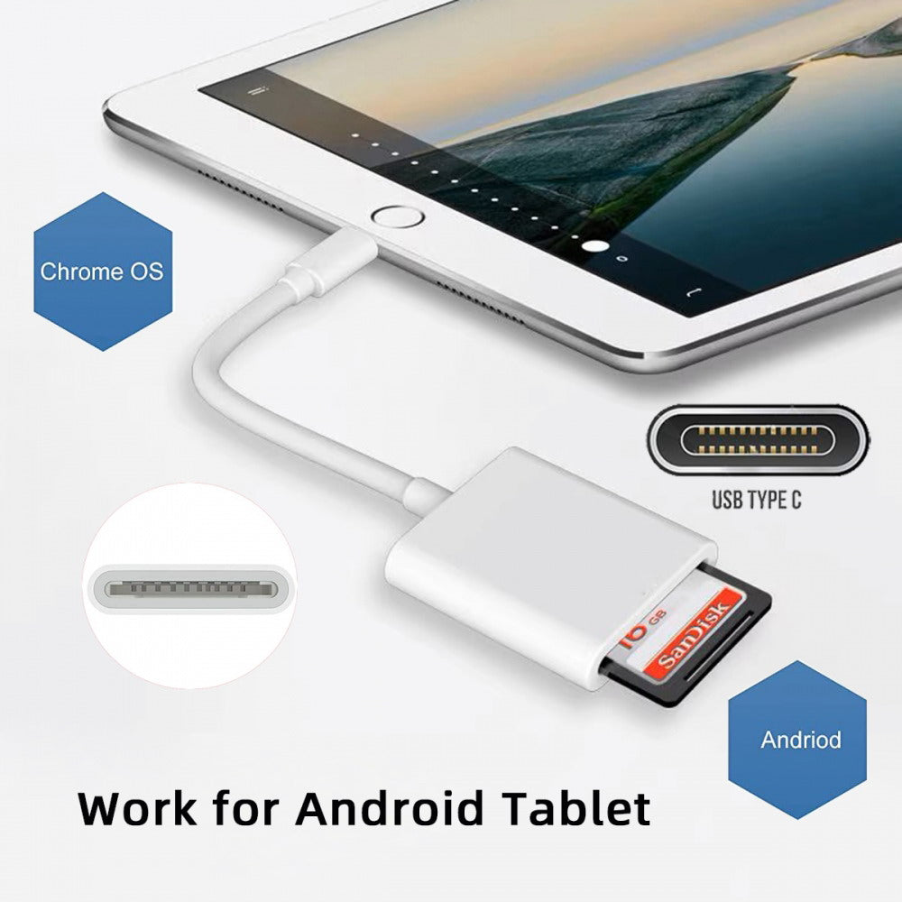 USB 2.0 Type C USB-C to TF Micro SD SDXC SDHC Card Reader Adapter Compatible with Macbook Laptop Tablet Phone UC-155-SD002