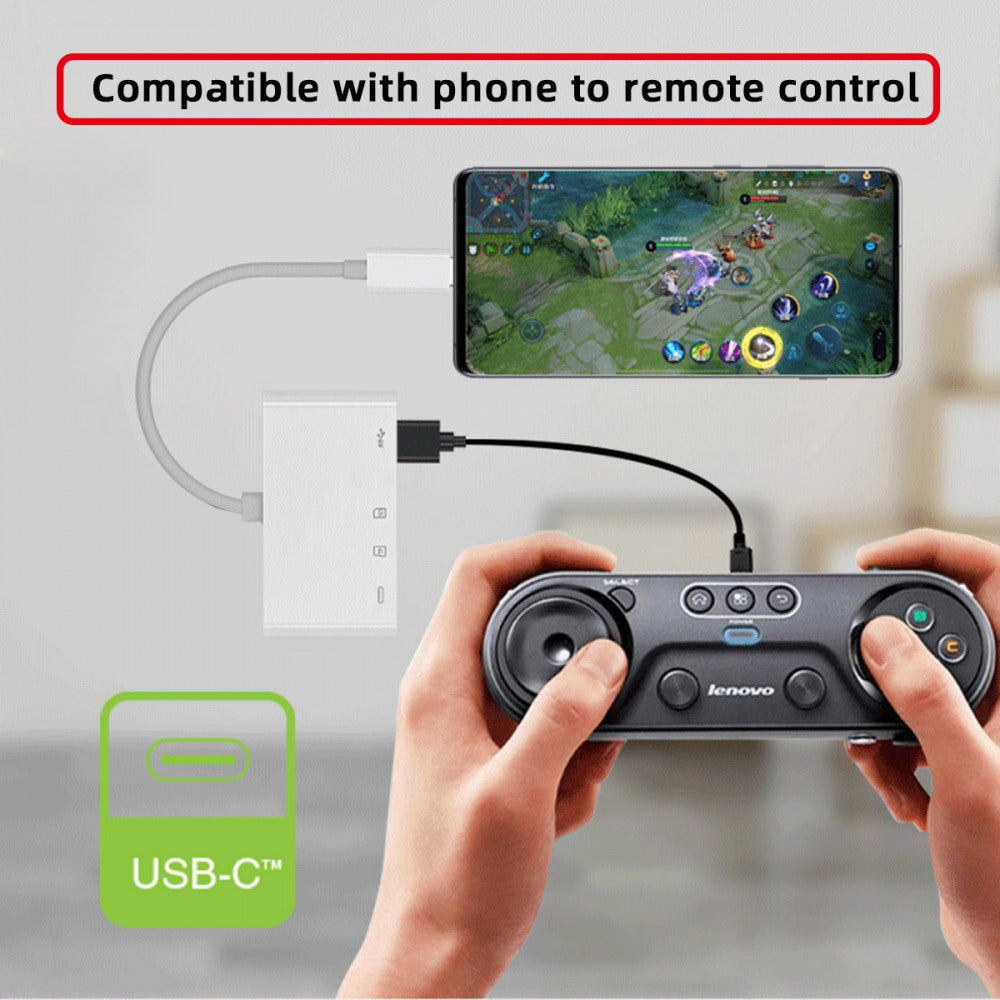 USB 2.0 Type C USB-C to TF Micro SD SDXC USB Female Card Reader PD 27W Adapter for Laptop Tablet Phone UC-155-SD004