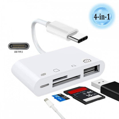 USB 2.0 Type C USB-C to TF Micro SD SDXC USB Female Card Reader PD 27W Adapter for Laptop Tablet Phone UC-155-SD004