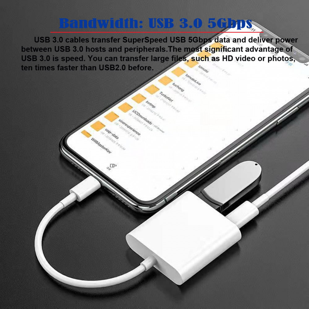 Type C USB-C to Standard Type-A USB3.0 Female with PD Power Charge Adapter Compatible with Macbook Laptop Tablet Phone UC-155-TC002