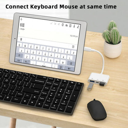 Type C USB-C to Dual Type-A USB3.0 Female with PD Power Charge Adapter Compatible with Laptop Tablet Phone UC-155-TC003