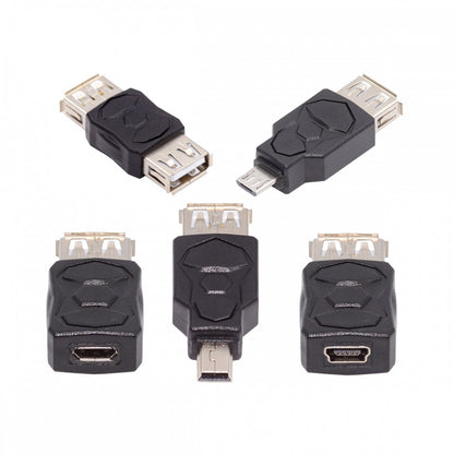5pcs/lot Micro USB 2.0 OTG Mini USB 5Pin Type-A Male to Female Data Charge Adapter U2-006-AF