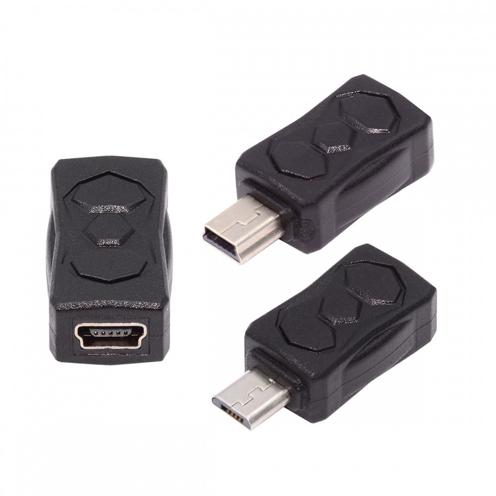 3pcs/lot Micro USB 2.0 to Mini USB 5Pin Male to Female Extension Data Power Adapter U2-006-MM