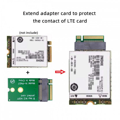 NGFF B-Key 22x30mm to 22x42mm Male to Female Extension Adapter for 2230 SSD LTE Card SA-068-BKEY