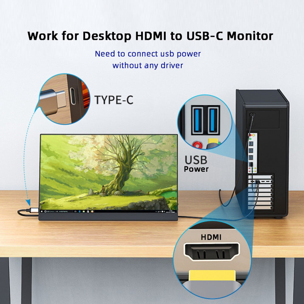 Reversible HDMI 1.4 Source to USB 3.1 Type C USB-C Displays Male 4K HDTV Cable for Laptop Monitor 1.8m UC-129-HDF