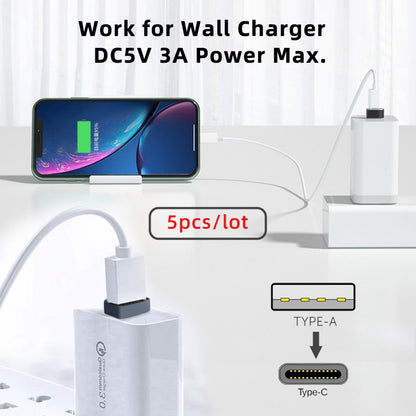 5pcs/lot USB-C Type C Female to USB 2.0 A Male 480Mbps Data Power Adapter for Laptop Tablet Phone UC-167-BK