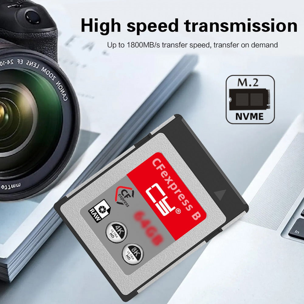 CFexpress Type-B 256GB Memory Card CFE CFB Adapter Compatible with XS Camera 8K RAW PCIe Expansion SA-079-256G
