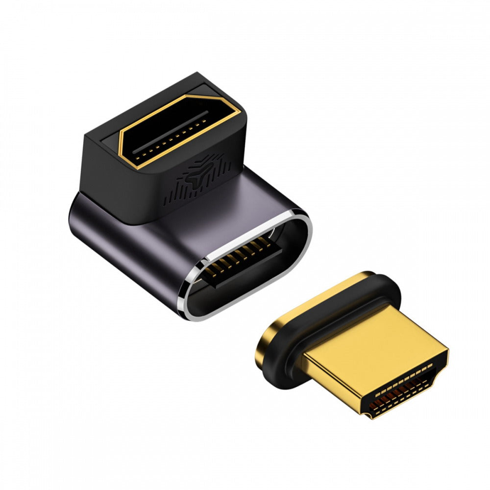 90 Degree Up Angled Magnetic 8K Type-A HDMI 2.1 Male to Female Straight Video Adapter for Laptop HDTV HD-042-UP